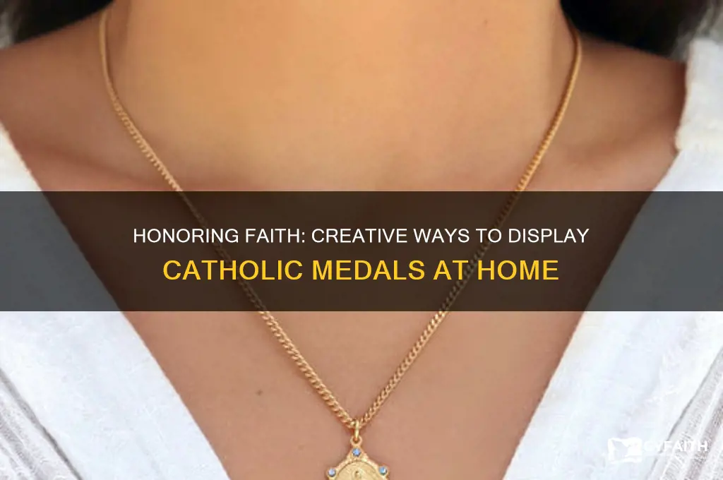 how to display catholic medals