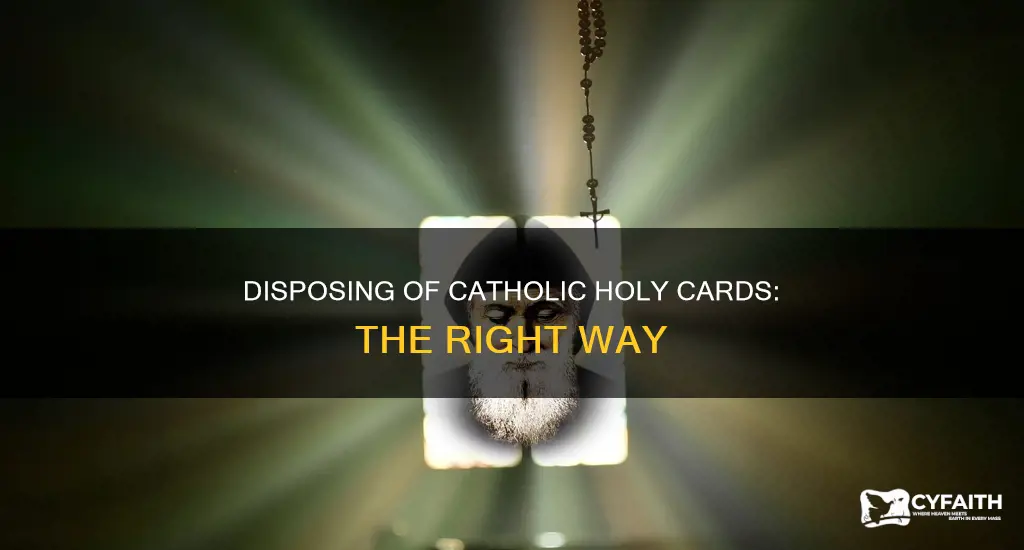 how to dispose of catholic holy cards