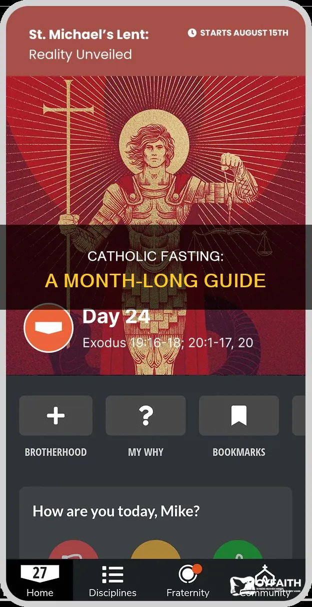 how to do a month long catholic fast