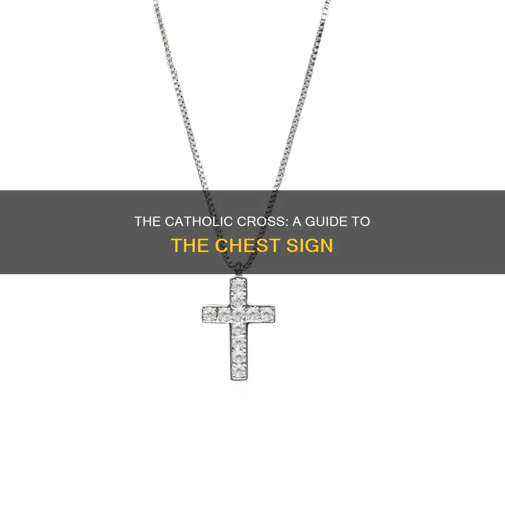 how to do catholic cross on chest