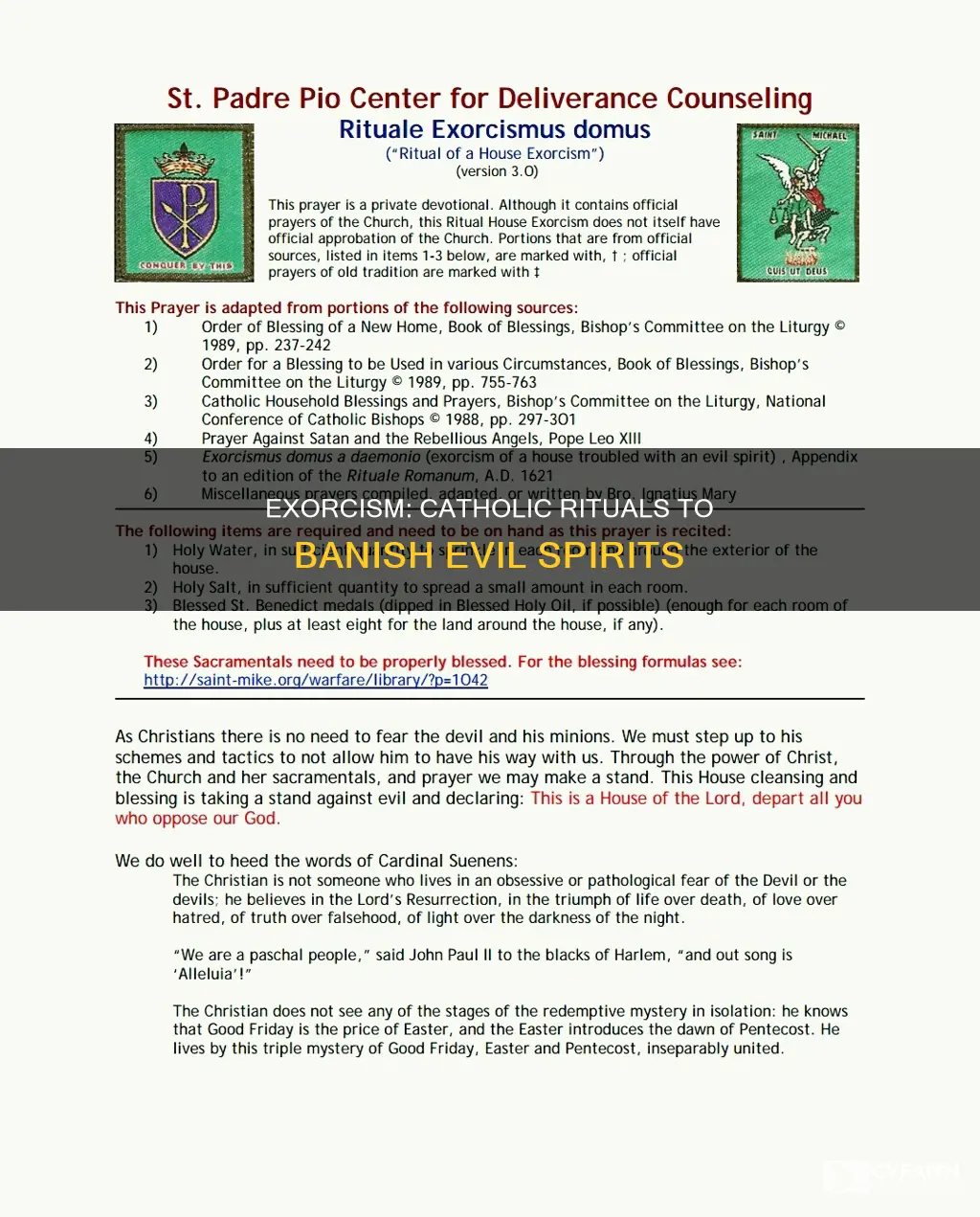 how to exorcise a demon catholic