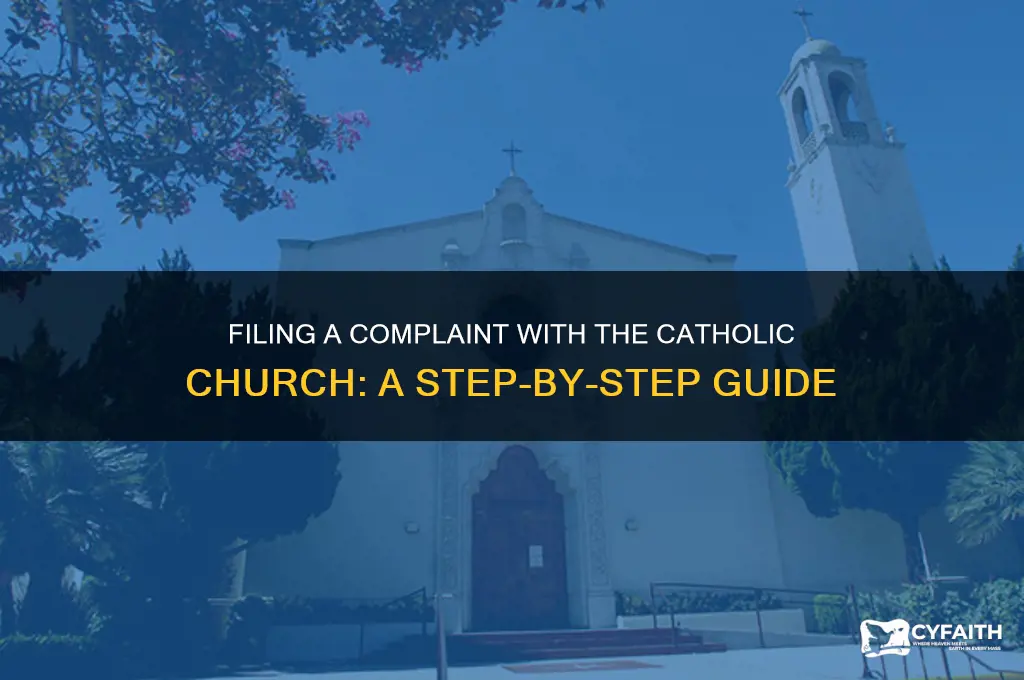 how to file a complaint with the catholic chirch