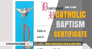 Locating Your Catholic Baptism Certificate