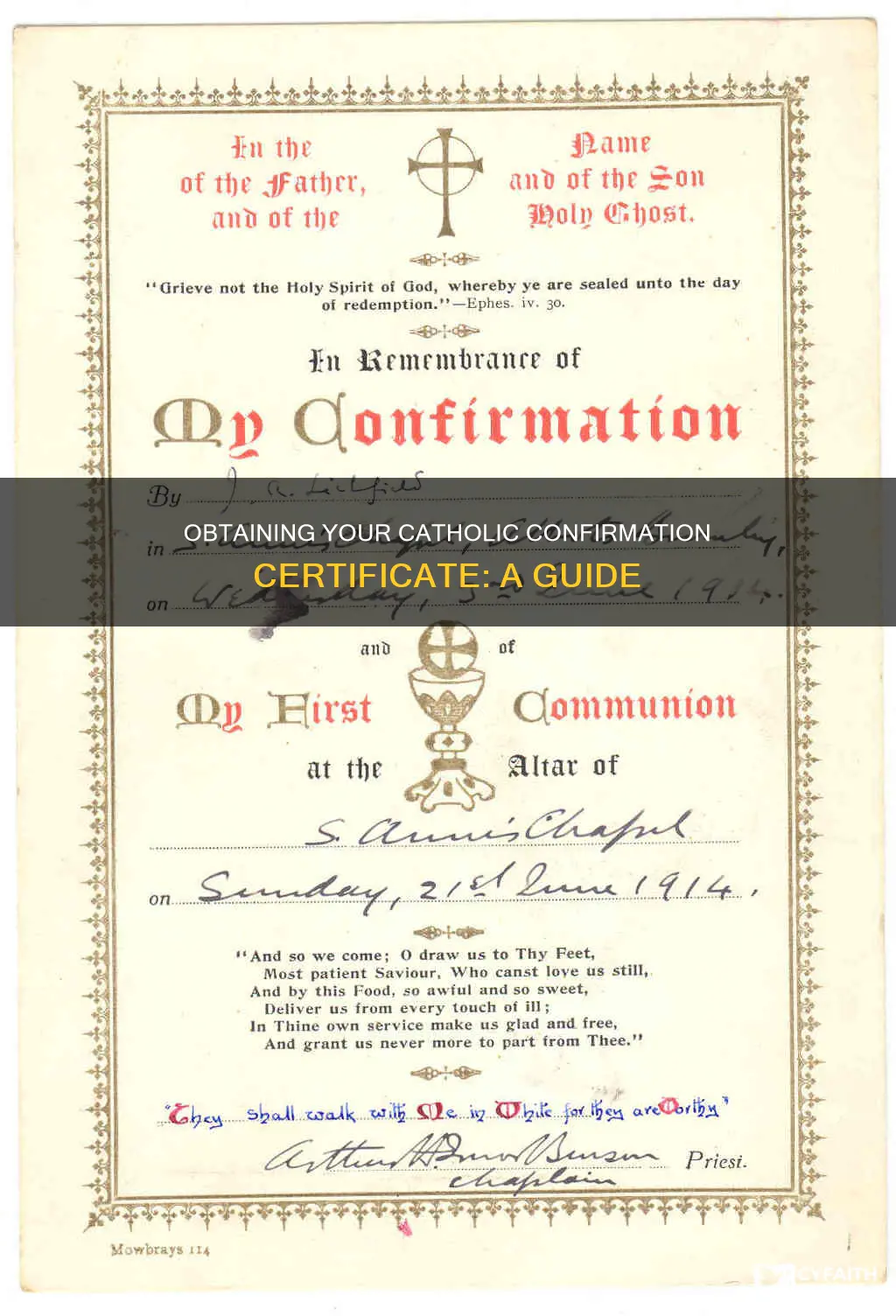 how to get a catholic confirmation certificate
