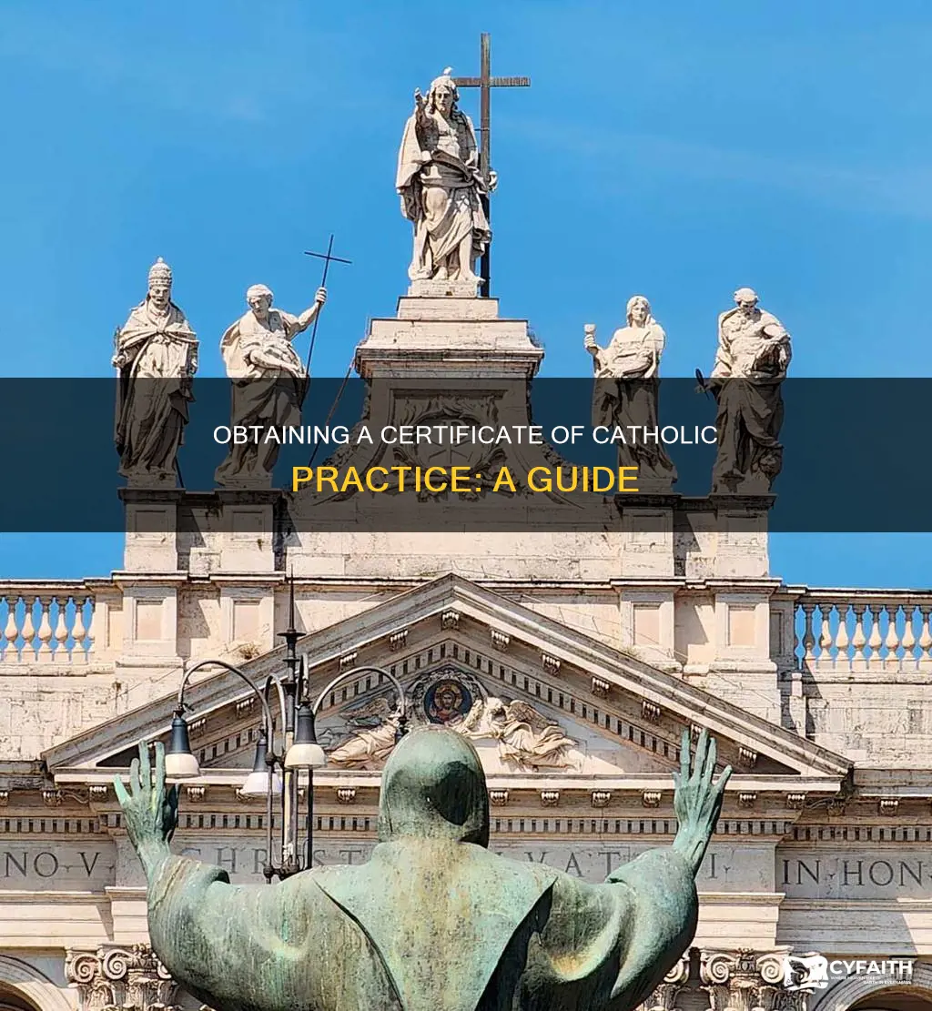 how to get a certificate of catholic practice