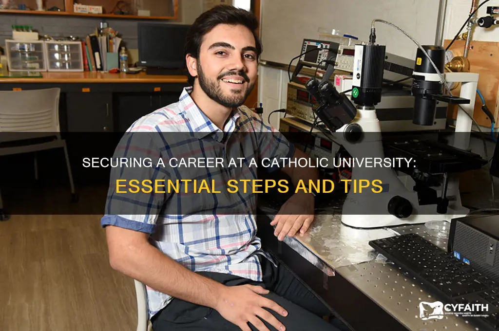 how to get a job at a catholic university