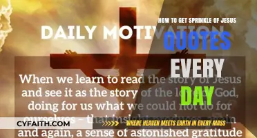 Daily Dose of Divine Wisdom: Sprinkle of Jesus Quotes for Inspiration