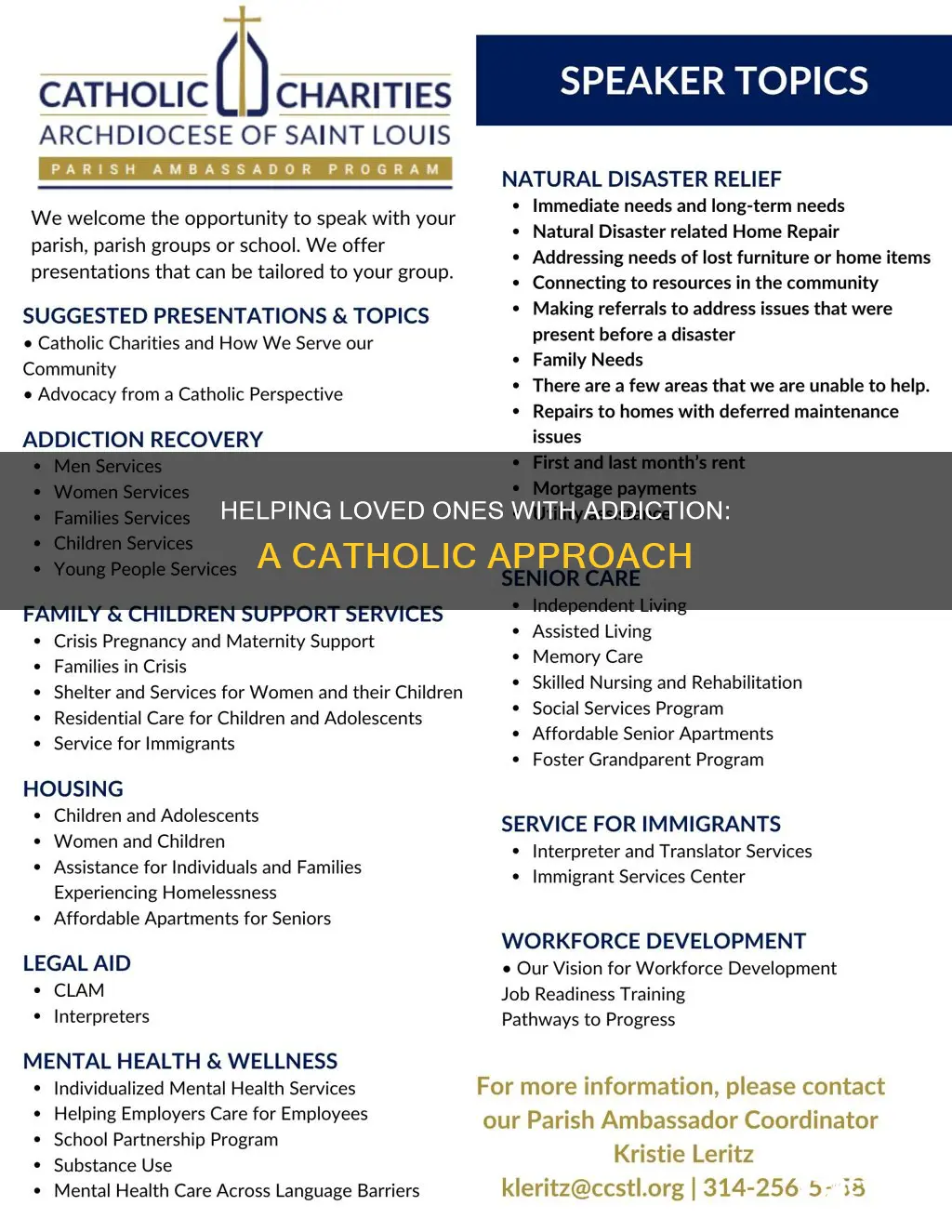 how to help loved one with addiction catholic