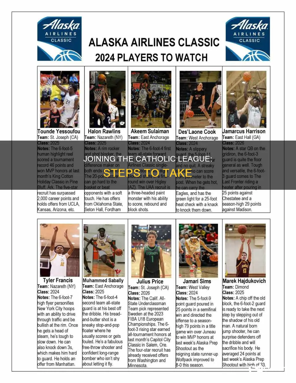 how to join the catholic league
