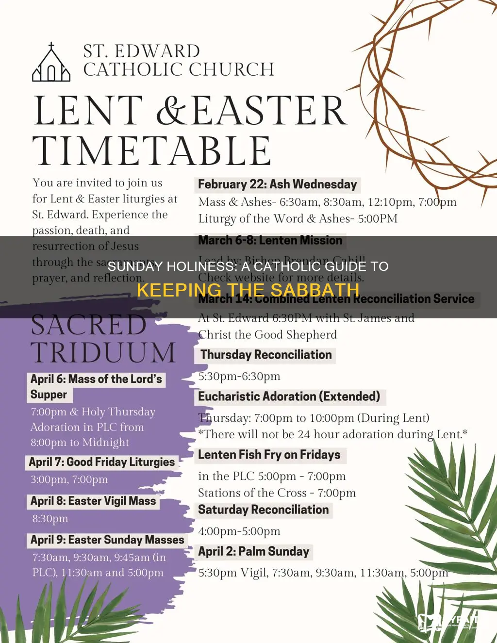 how to keep sunday holy catholic