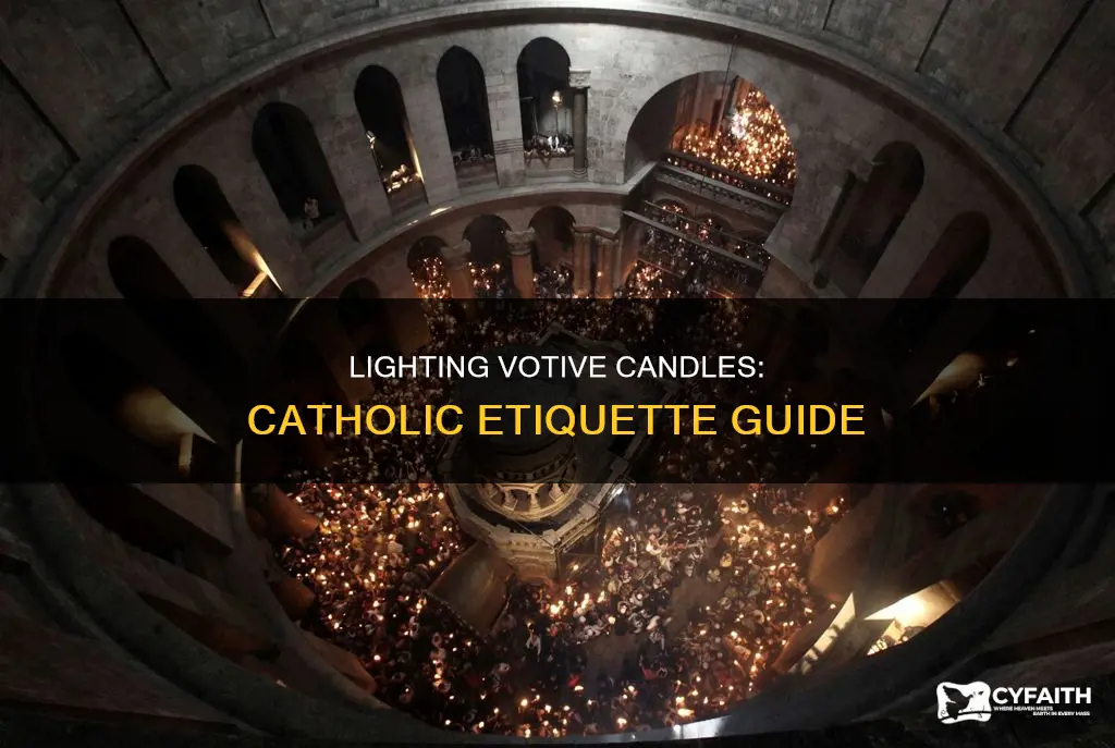 how to light a votive candle catholic etiquette