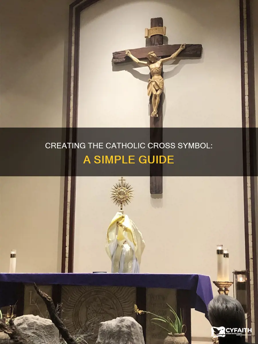 how to make catholic cross symbol