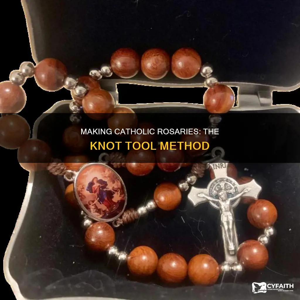 how to make catholic rosary with knot tool