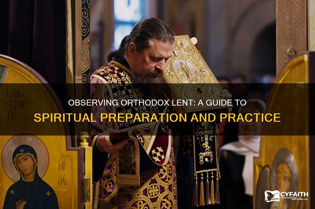 how to observe orthodox lent