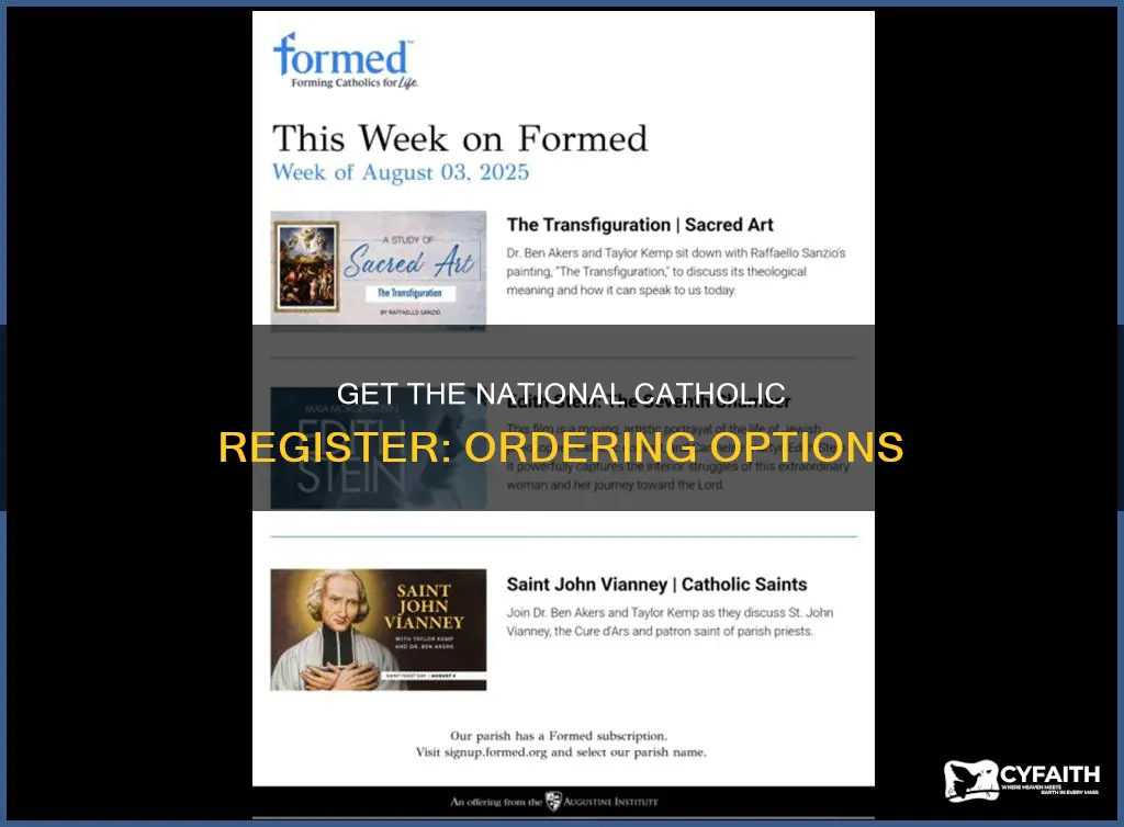 how to order national catholic register