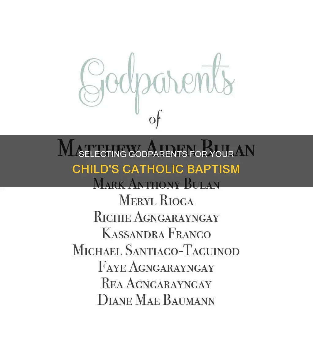 how to pick godparents for baptism catholic