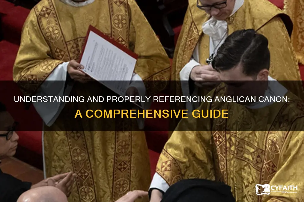 how to refer to anglican canon