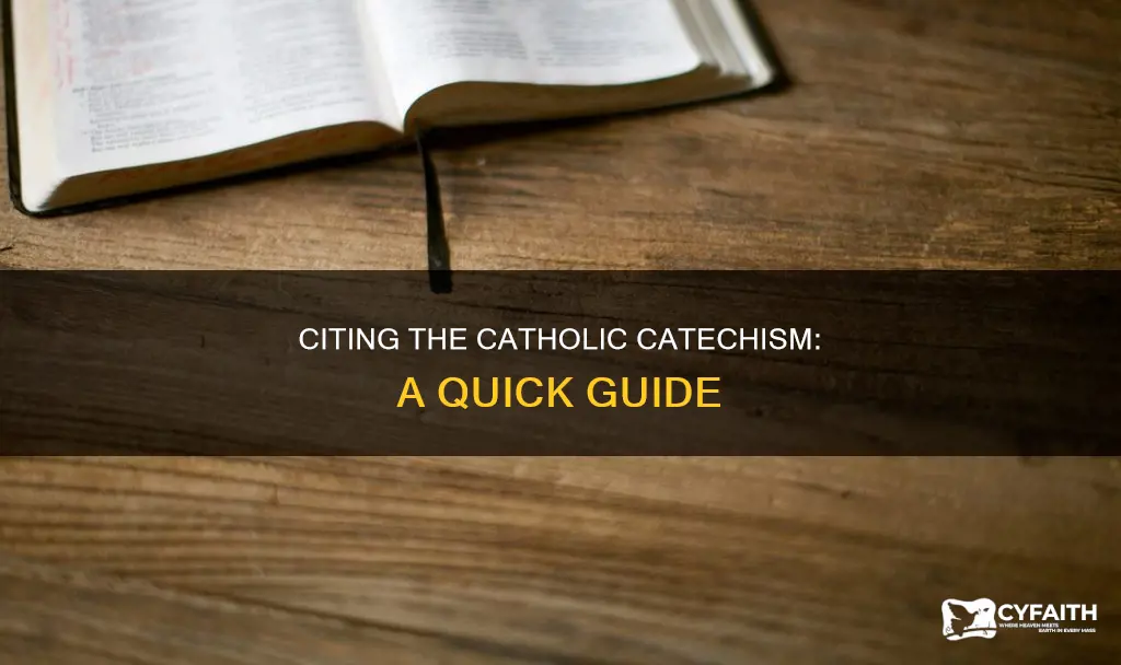 how to reference the catholic catechism
