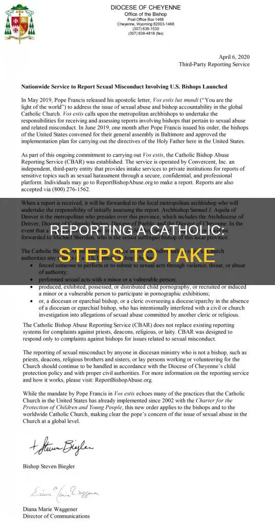 how to report someone from catholic