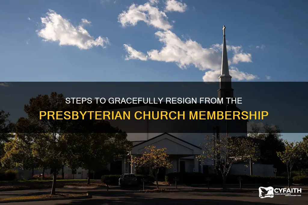 how to resign from presbyterian church
