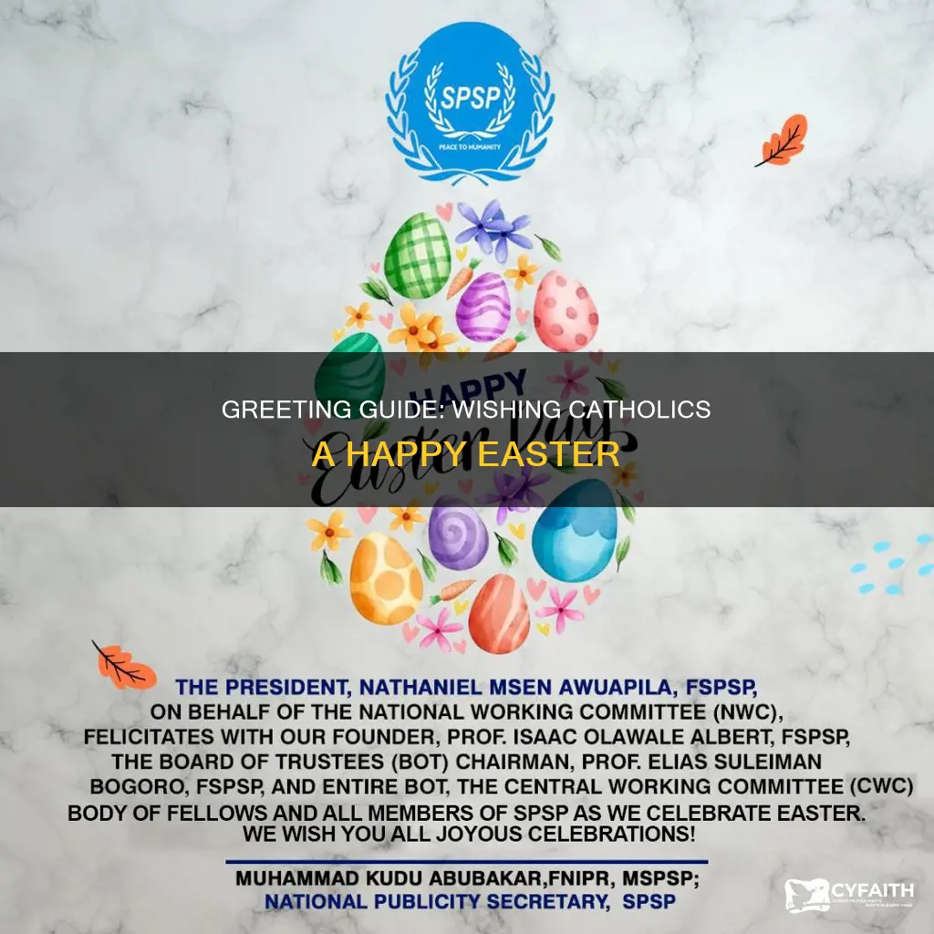 how to say happy easter to a catholic