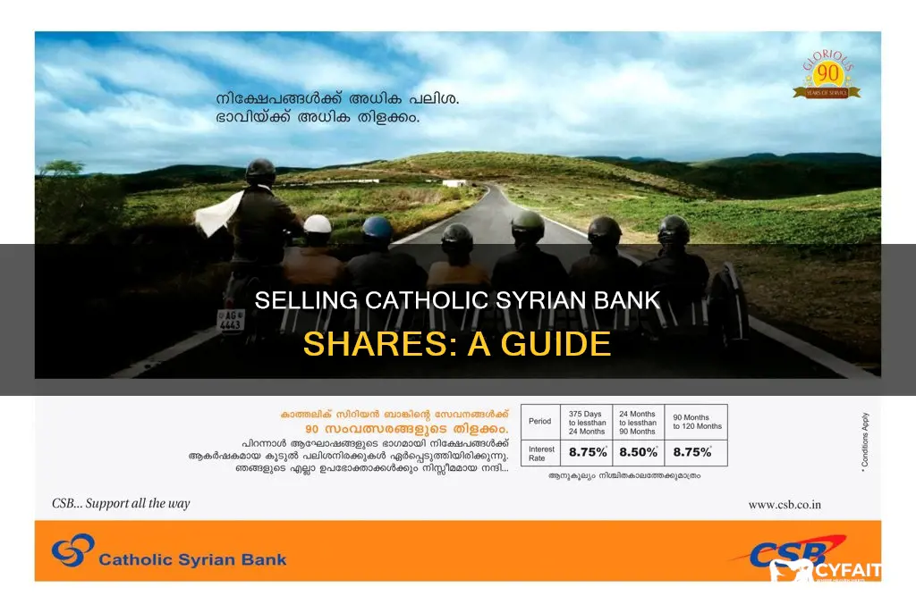 how to sell catholic syrian bank shares