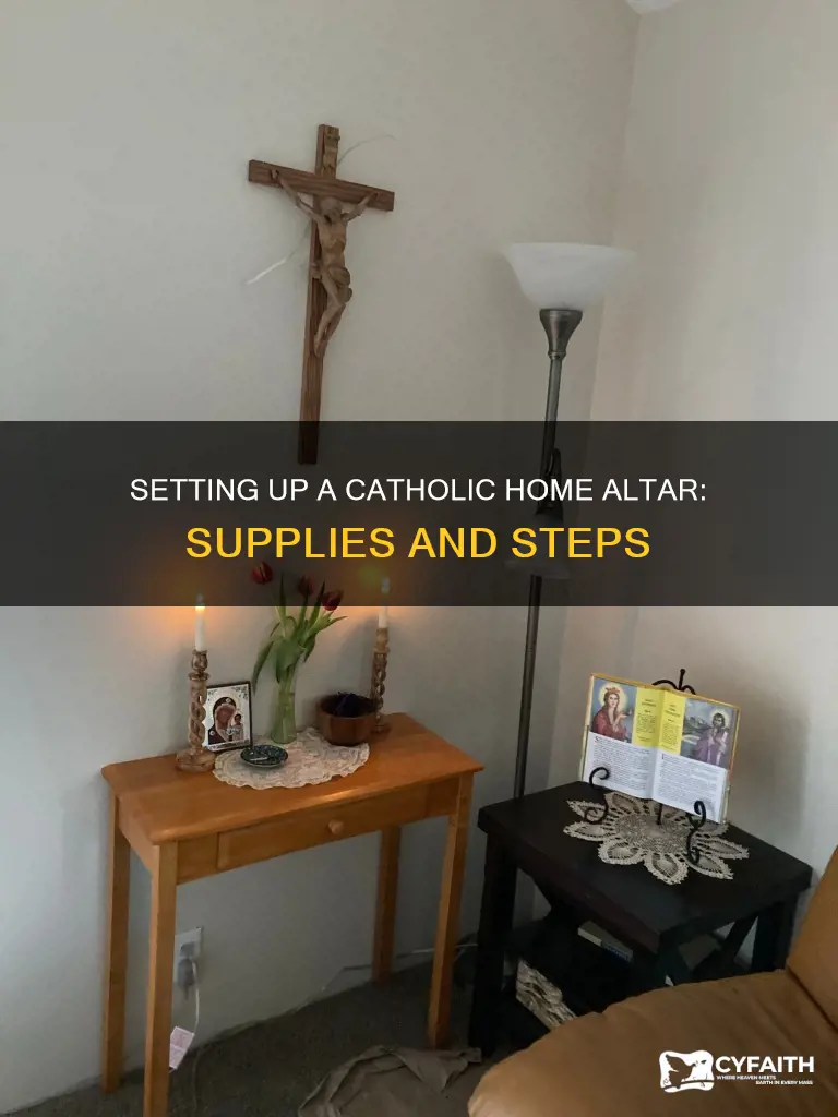 how to setup a catholic home altar supplies