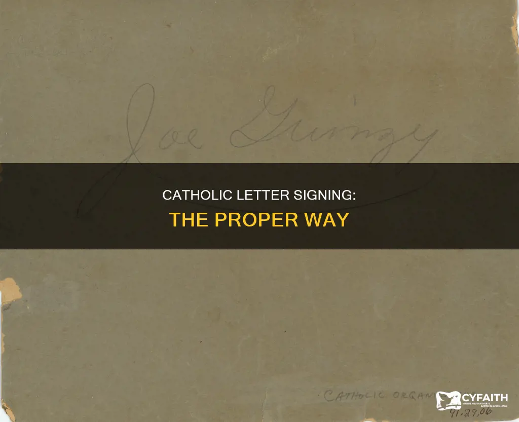 how to sign a catholic letter