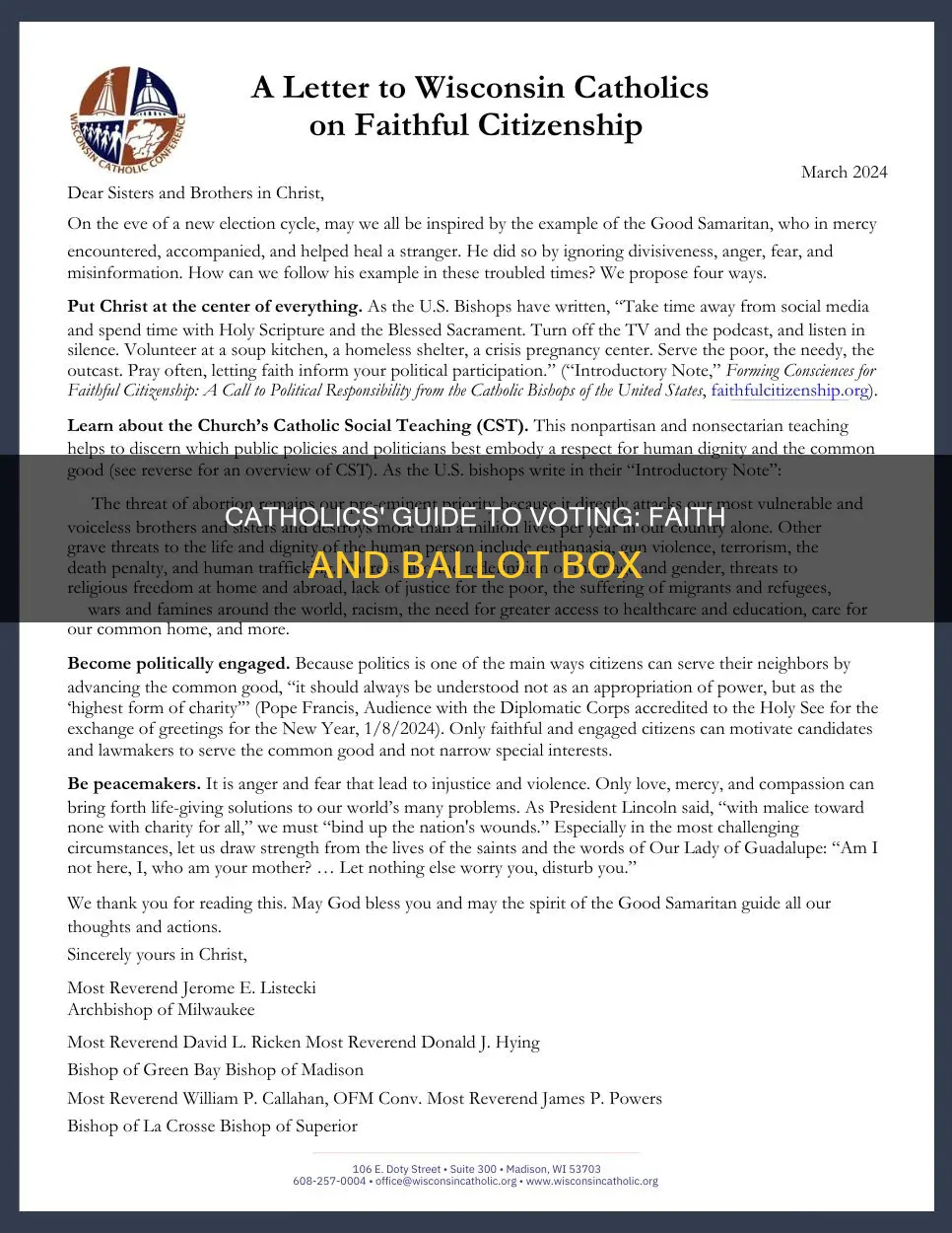 how to vote like a catholic