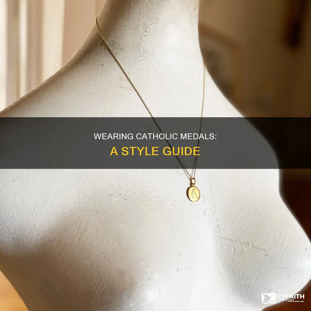 how to wear a catholic medal