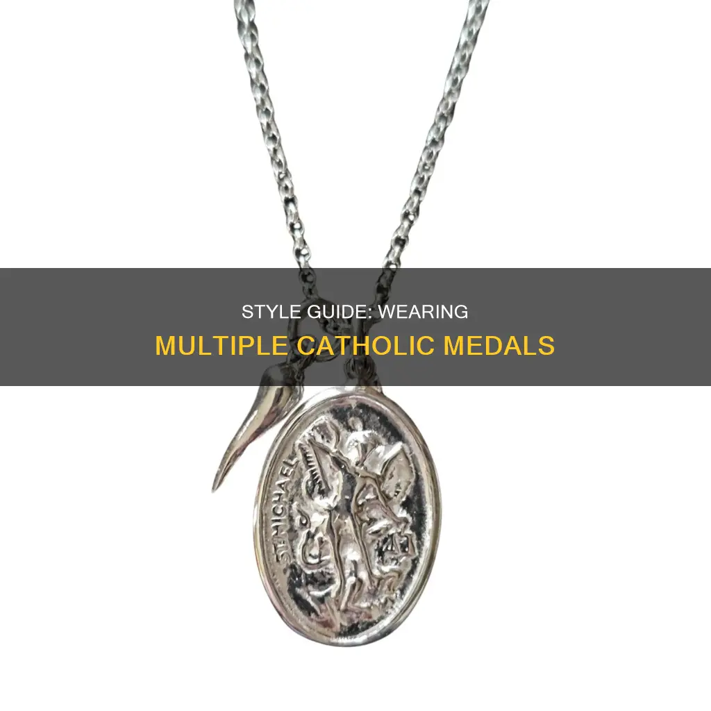 how to wear multiple catholic medals