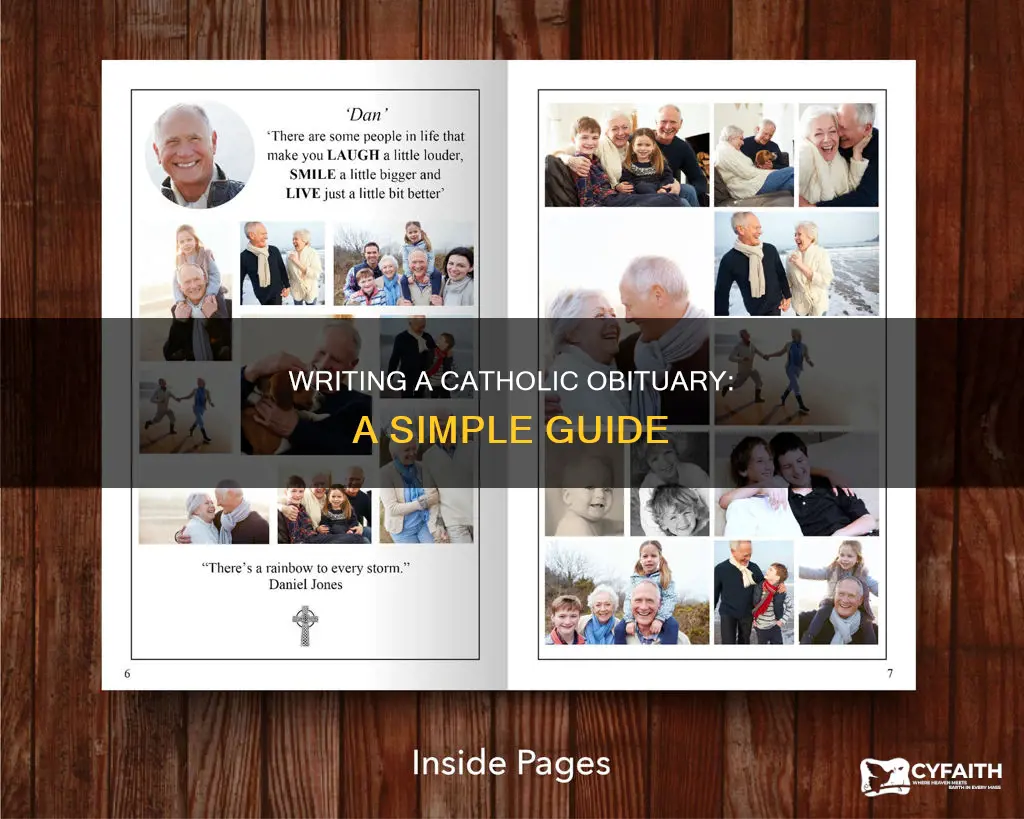 how to write a catholic obituary
