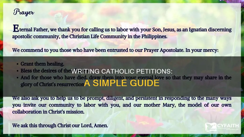 how to write a catholic petition