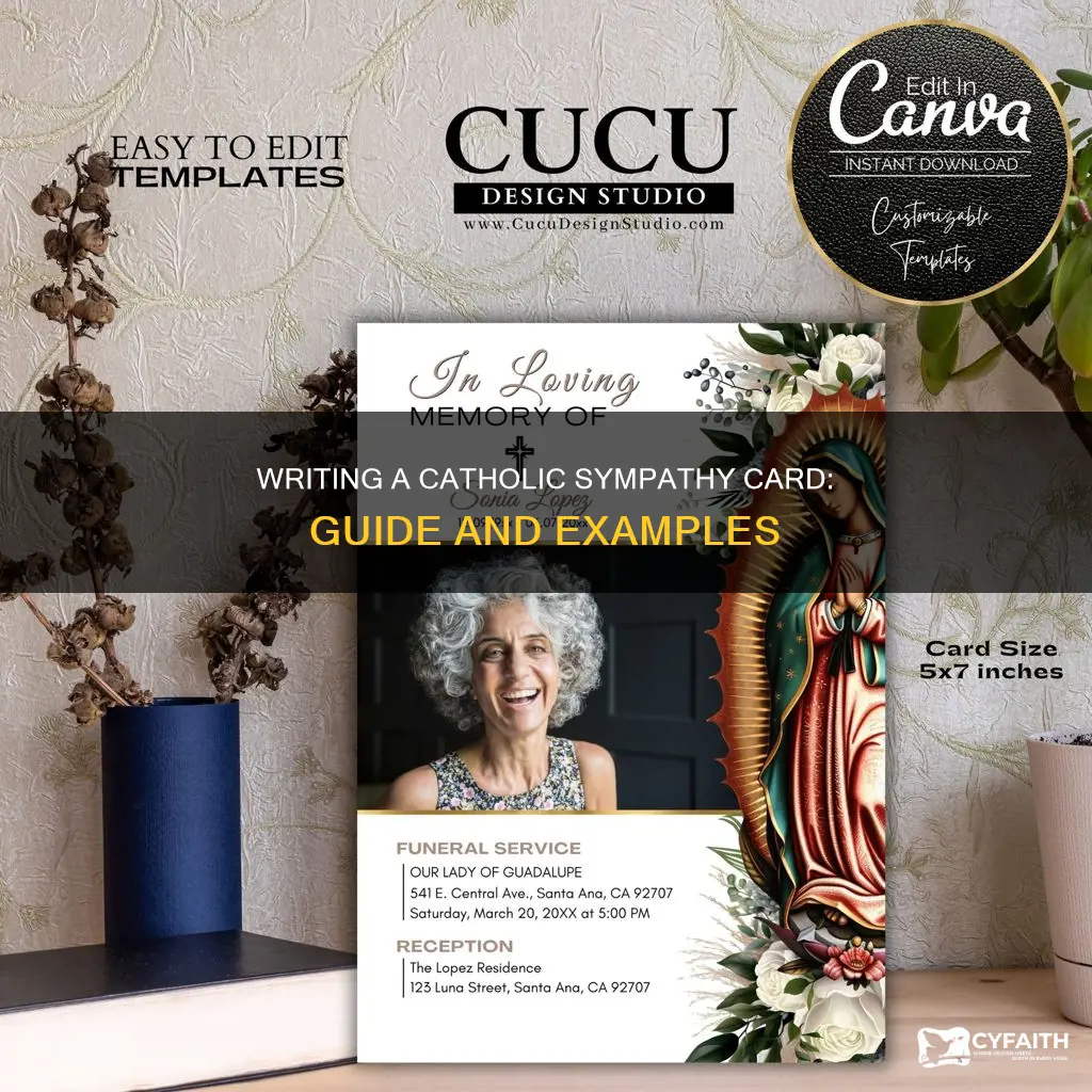 how to write a catholic remembrance sympathy card