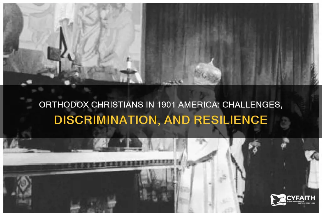 how were orthodox christians treated in america in 1901