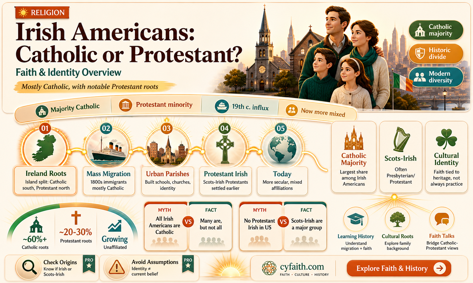 are american irish more catholic or prostetant