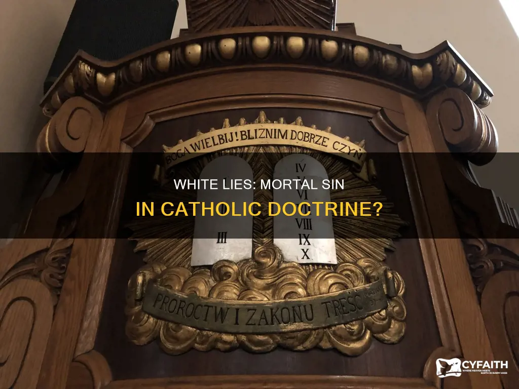 is a white lie a mortal sin catholic