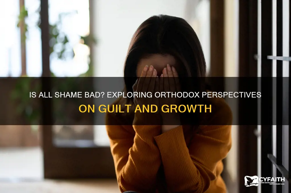 is all shame bad orthodox