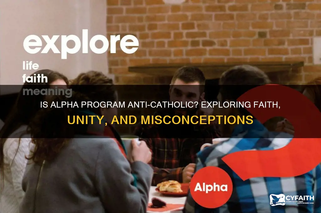 is alpha program anti catholic