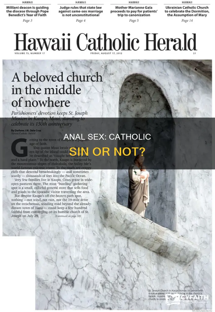 is anal sex a sin catholic