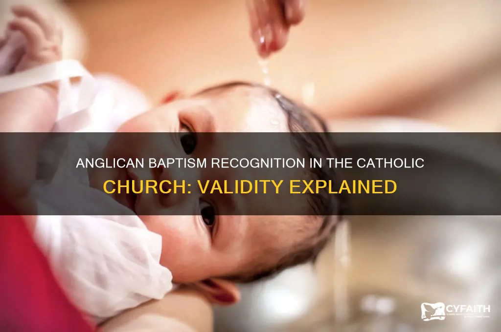 is anglican baptism recognised in the catholic church