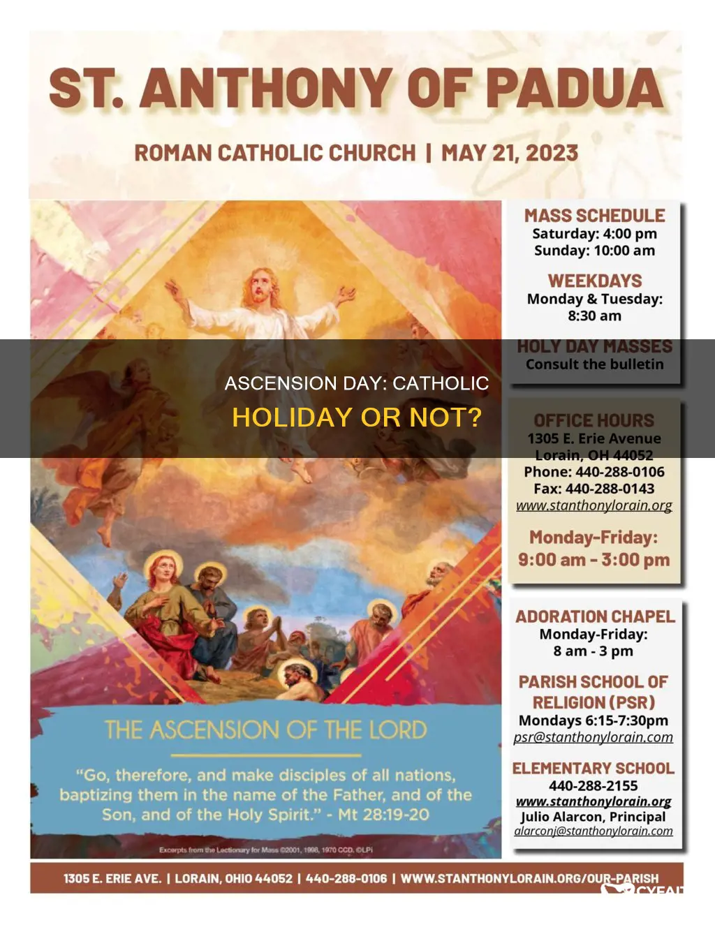 is ascension day a catholic holiday