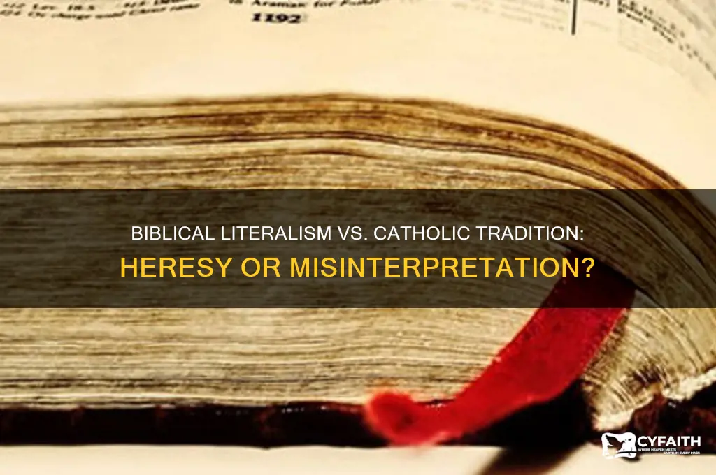 is biblical literalism heretical catholic