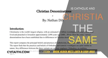 Christians and Catholics: What's the Difference?