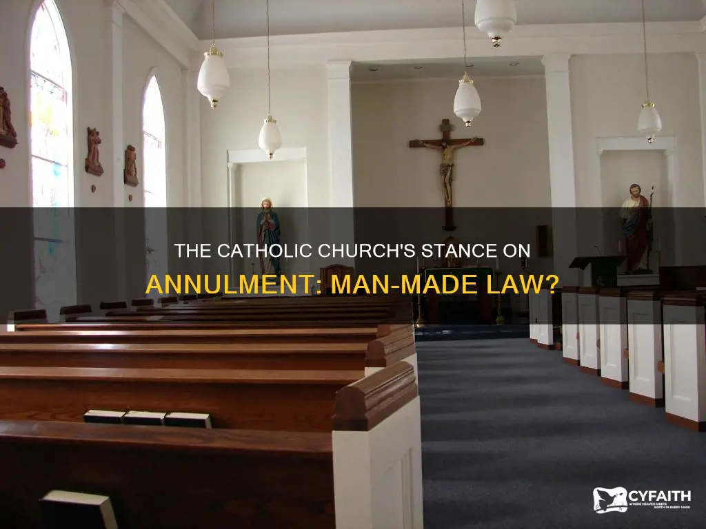 is catholic anullment man-made law