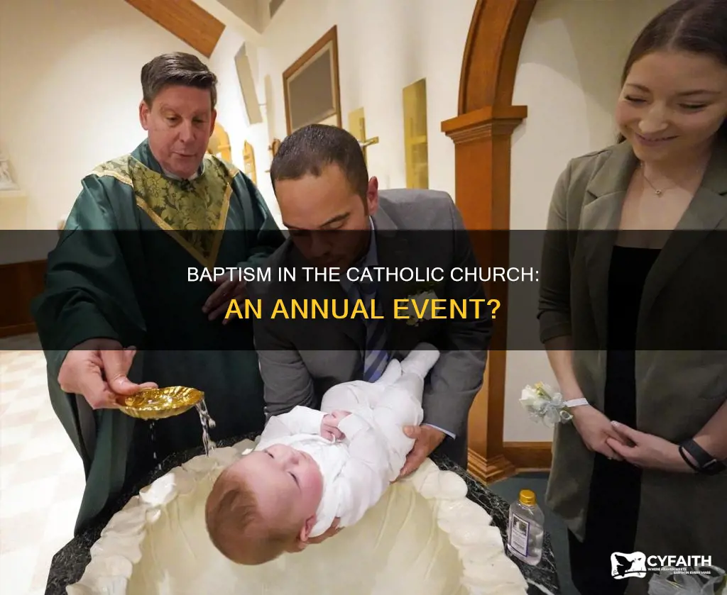 is catholic baptism once a year