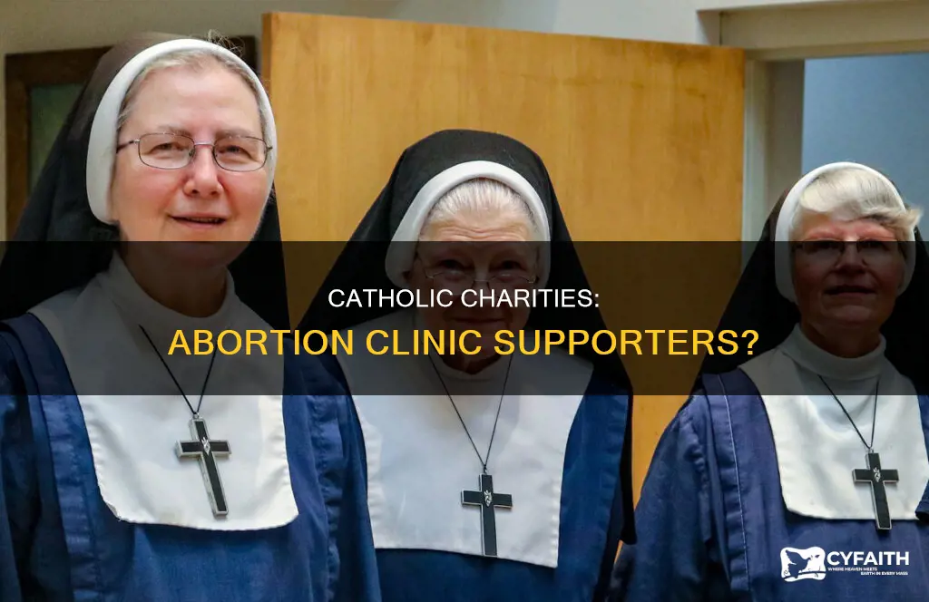 is catholic charities involved in supporting abortion clinics