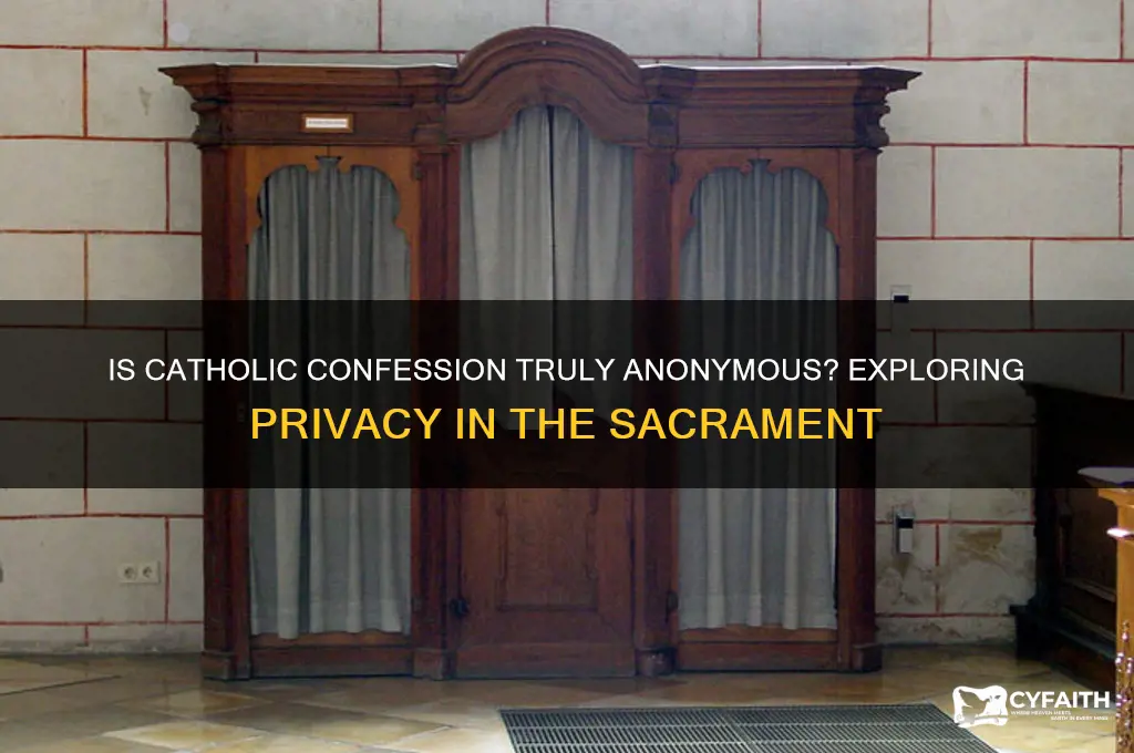 is catholic confession anonymous