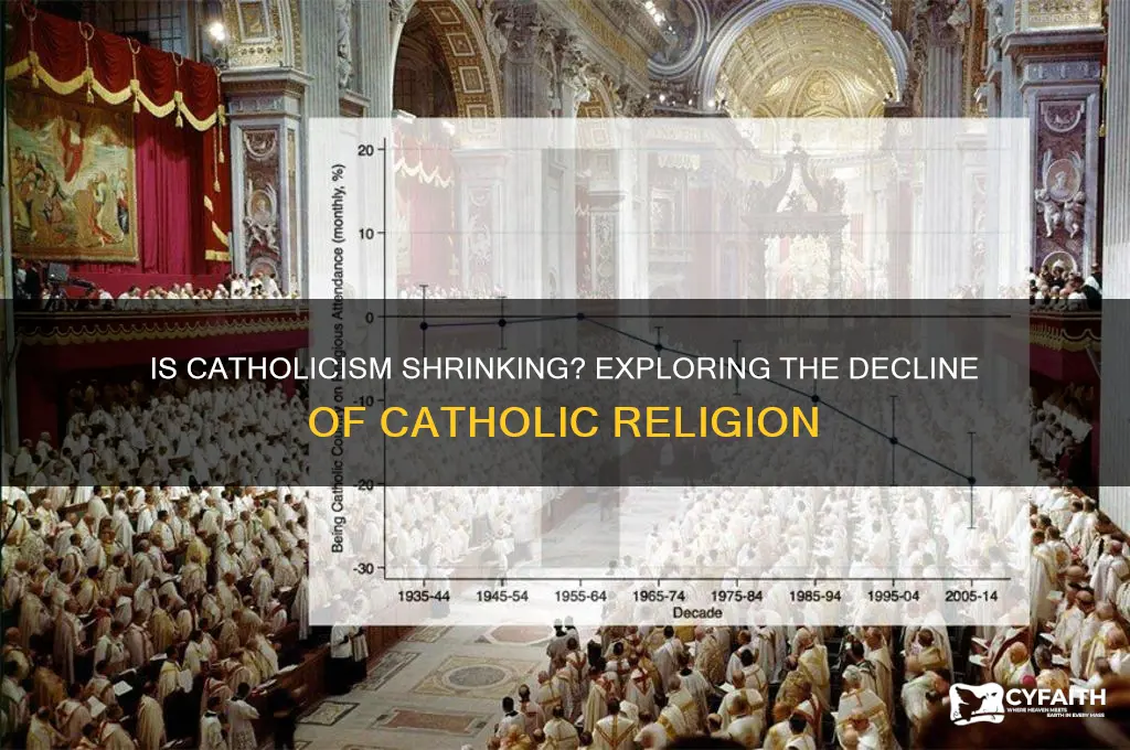 is catholic religion declining