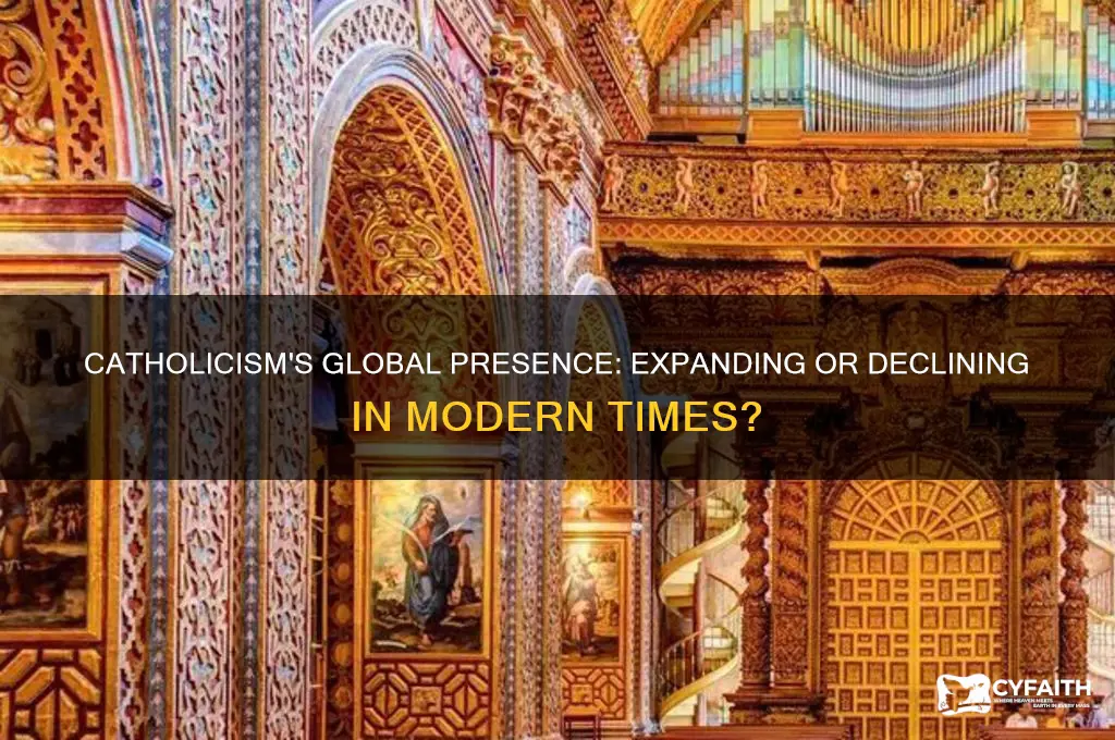 is catholicism growing or shrinking